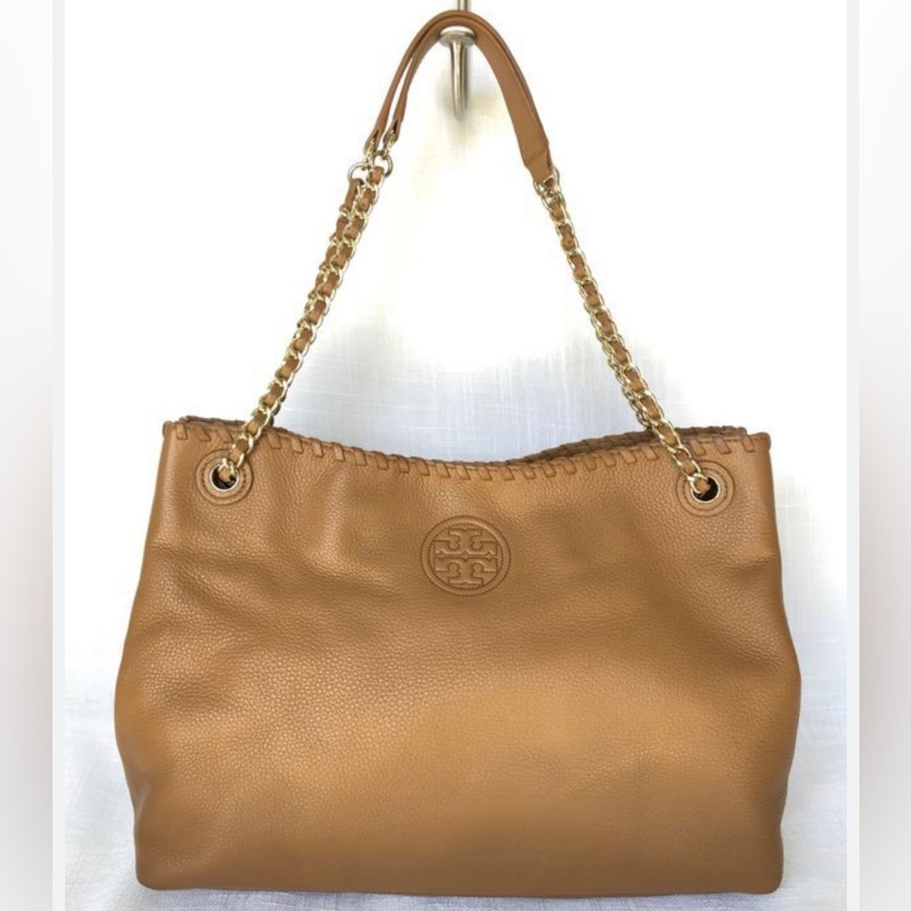 Tan Marion Tory Burch tote. Used once. ❤️